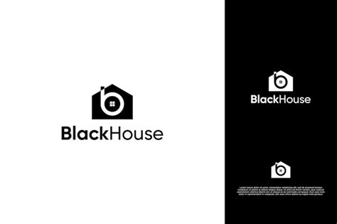 Premium Vector | Black House logo design innovation