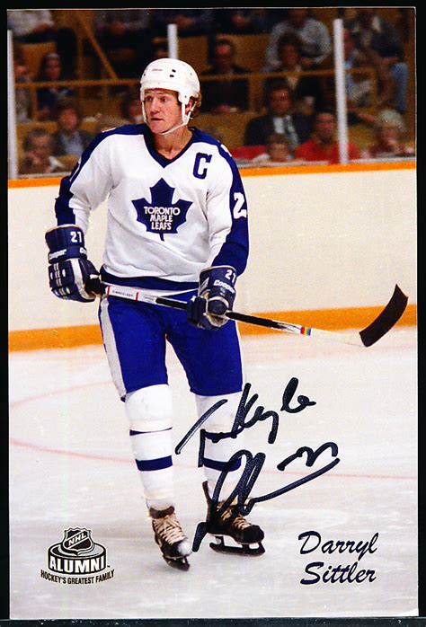 Lot Detail - Darryl Sittler Autographed NHL Alumni 4” x 6” Color Photo