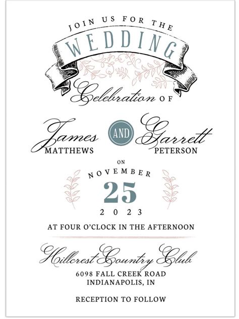 Wedding Invitation Layout Sample - Polito Weddings