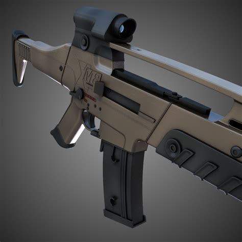 XM8 Assault rifle Hi-Res 3D Model .max .obj .fbx .lwo .lw .lws .ma .mb - CGTrader.com