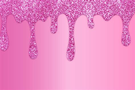 Premium Photo | Pink dripping glitter background