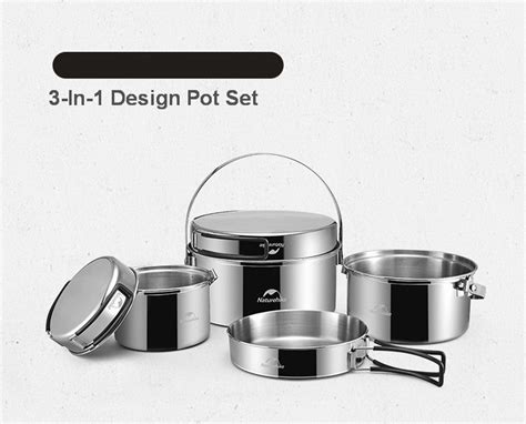 3-in-1 Stainless Steel Kettle & Pot Set – www.naturehikeoman.com