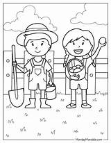 Farmer Coloring Pages sketch template