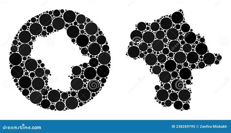 Inverted and Usual Mosaic Mazovia Province Map of Spheres Stock Vector - Illustration of ...