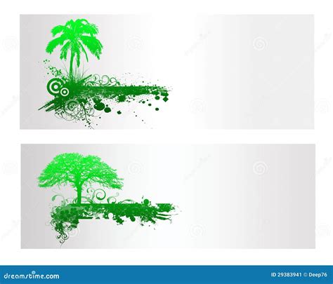 Green Nature Tree Banner Stock Image - Image: 29383941