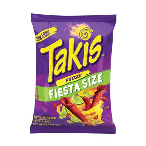 Buy Takis Fuego Rolled Spicy Tortilla Chips, Hot Chili Pepper Lime Flavored Hot Chips, 20 Ounce ...