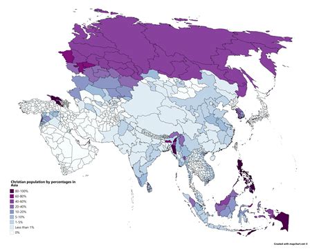 Christian population in Asia by percentages. : r/MapPorn