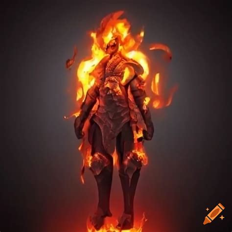 Magma armor with burning embers