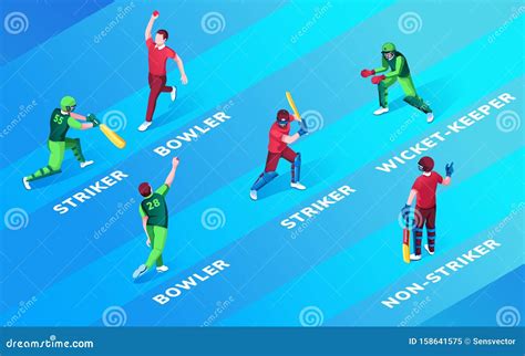 Cricket Fielding Positions Cartoon Vector | CartoonDealer.com #20324585