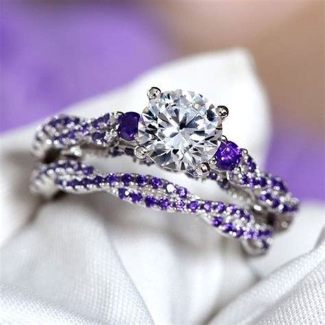 30+ Stunning Wedding Ring Ideas | Purple rings, Purple engagement rings, Purple jewelry