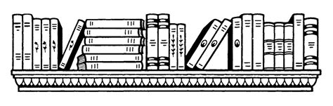 Bookshelf clipart black and white, Bookshelf black and white ...