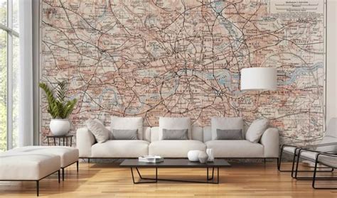 Vintage Map Wallpaper & Antique Map Wall Murals | Wallsauce US