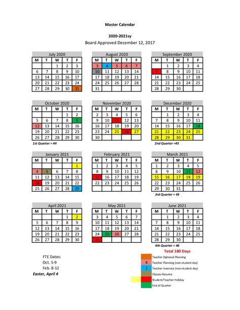 St Johns County School District Calendar 2020-2021