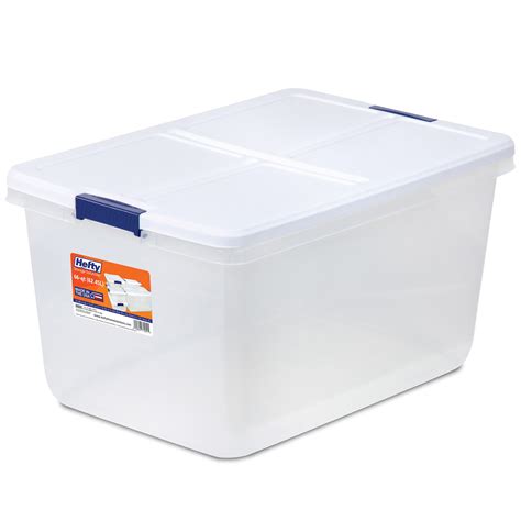 Hefty Modular Clear Storage Bins, 66 Qt. Stackable Bin with Latch ...