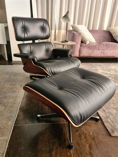 Vitra Eames Lounge Chair Ottoman Santos Rosewood | Buy Online at Deplain.com