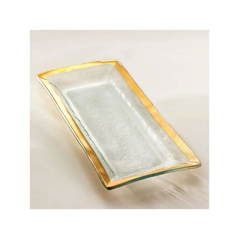 Annieglass Roman Antique 13.5 x 6" Appetizer Tray