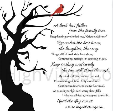 A Limb Has Fallen SVG, Red Cardinal SVG File, Memorial Svg, Remembrance Svg, Family Tree Svg ...