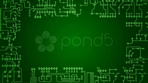 Video: Growing green circuit board background ~ #569509