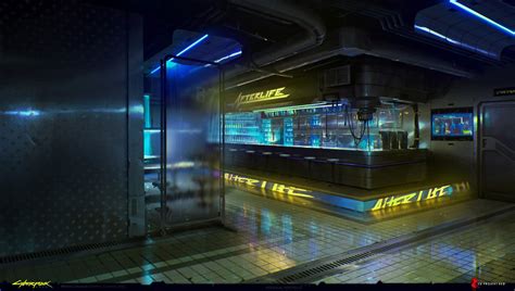 ArtStation - Cyberpunk 2077 | Afterlife pt1, Michal Lisowski | Cyberpunk 2077 concept art ...