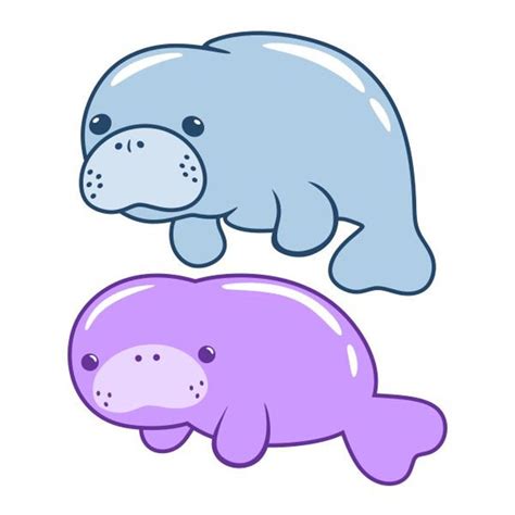 Manatee clipart purple, Manatee purple Transparent FREE for download on ...