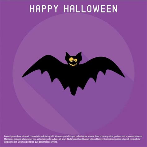 Free Vector | Halloween background of happy bat