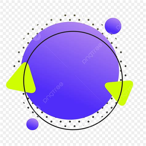 Elegant Shapes Clipart Hd PNG, Elegant Circle Label Frame With Colorful Geometric Shapes And ...