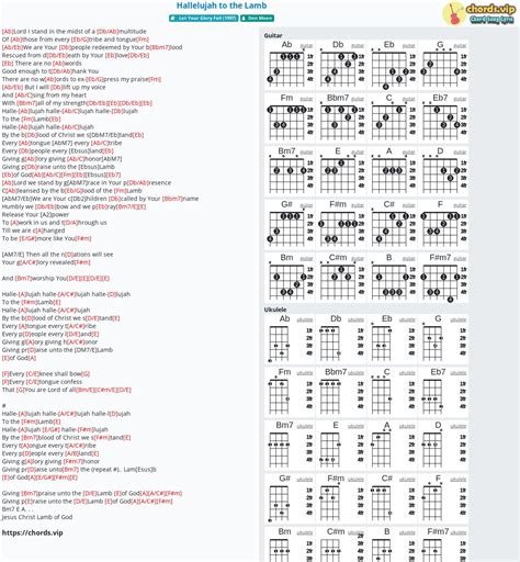 Chord: Hallelujah to the Lamb - tab, song lyric, sheet, guitar, ukulele | chords.vip