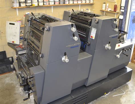 Two colour used offset printing machines HEIDELBERG PRINT MASTER PM52 OFFSET