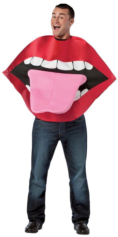 Adult Lips & Tongue Costume (With images) | Funny costumes, Adult ...