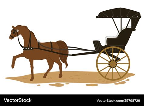 Horse And Cart Clipart Template