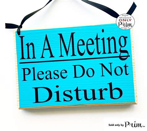 8x6 in a Meeting Please Do Not Disturb Custom Wood Sign Spa - Etsy