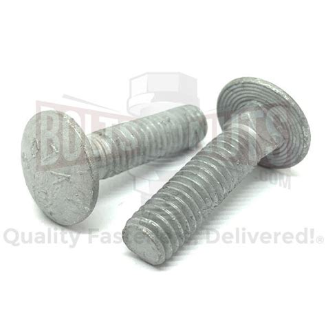 5/16-18x2-1/2" A307 Grade A Round Head Square Neck Carriage Bolts Galvanized