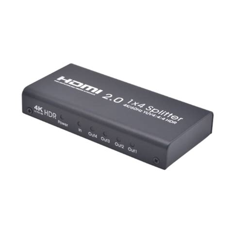 4K/60Hz HDMI 2.0 Splitter – 4 ports – Gold Touch