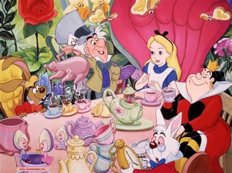 Wallpaper_Mad_Hatter_Tea_Party_Alice_Wonderland_Disney-800x600.jpe… | Fiesta del té del ...