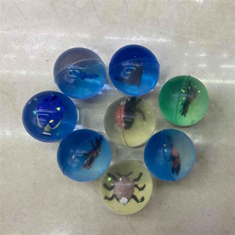 45mm high bouncing balls with 3D beetles figures - BB2303232 - YBM ...