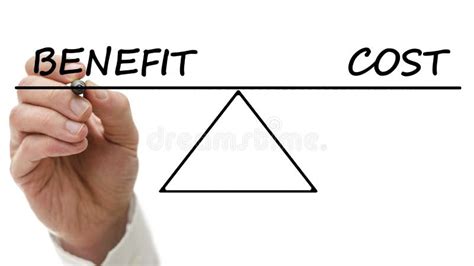 Diagram of a Seesaw Showing Benefit and Cost Stock Photo - Image of ...