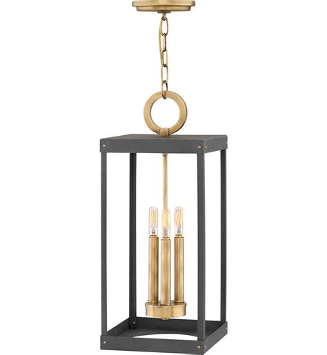 Hinkley Lighting - 4074HB - Porter Heritage Brass with Aged Zinc Accent 22.75 Inch Pendant in ...