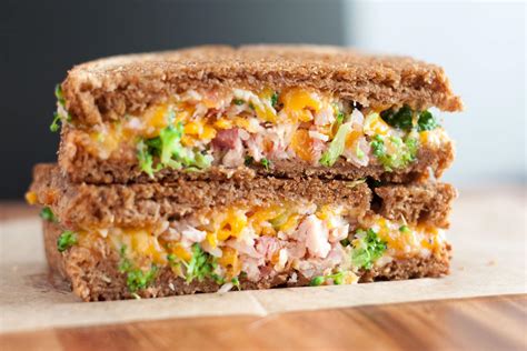 Broccoli Ham Grilled Cheese Sandwich - Cooking Classy