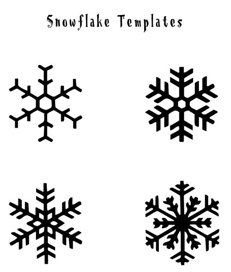 Printable Snowflake Template Free Use The Thinnest Printable Paper You Can Find. - Printable ...