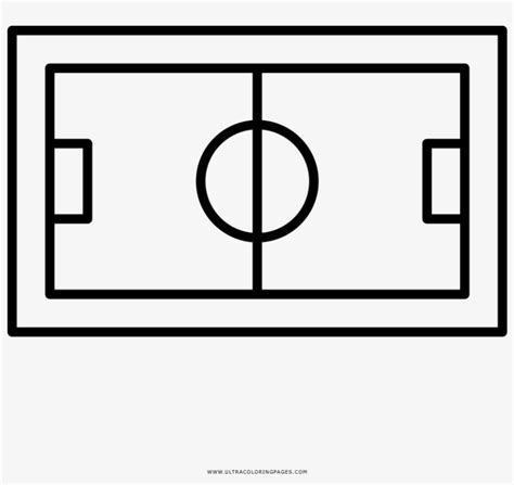 Soccer Field Coloring Page - Cancha De Futbol Para Colorear PNG Image | Transparent PNG Free ...