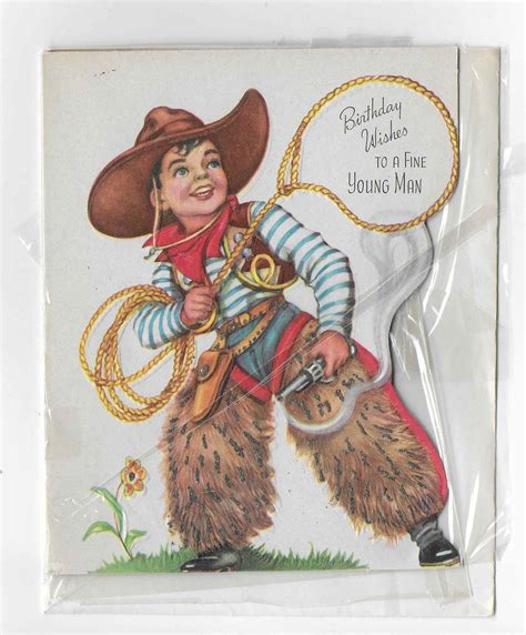 Vintage Cowboy Birthday Card - THE SHOOT