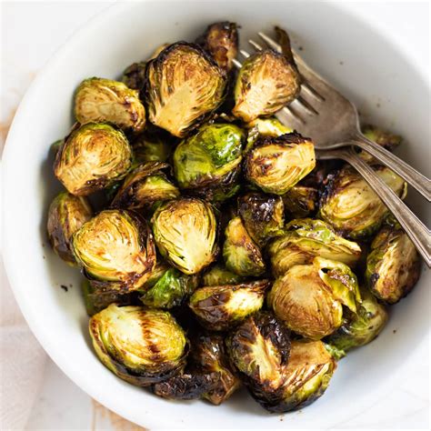 Crispy Air Fryer Brussels Sprouts - Piping Pot Curry