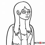 How To Draw Diane Nguyens Portrait  BoJack Horseman Step By sketch template