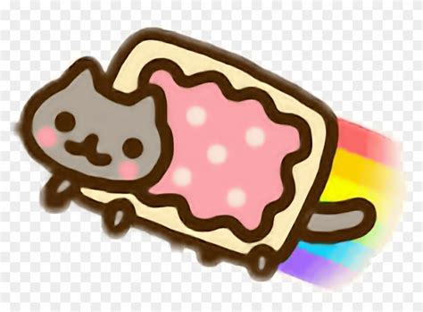 #nyancat #cute #adorable #rainbow #cat #poptart #cutie - Nyan Cat, HD Png Download - 1024x706 ...