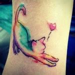 Cat Watercolor Tattoo