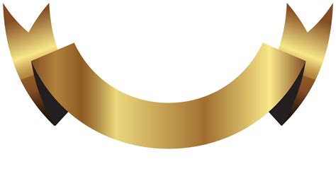 Gold ribbon 1197324 PNG