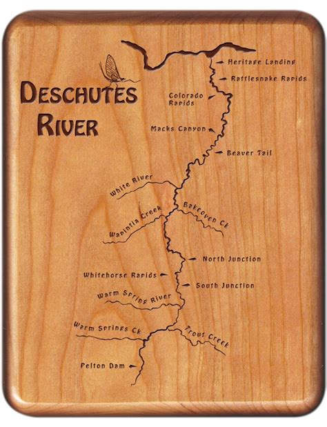 Deschutes River Map - Oregon - Cherry Wood | Fly Fishing - River Map ...