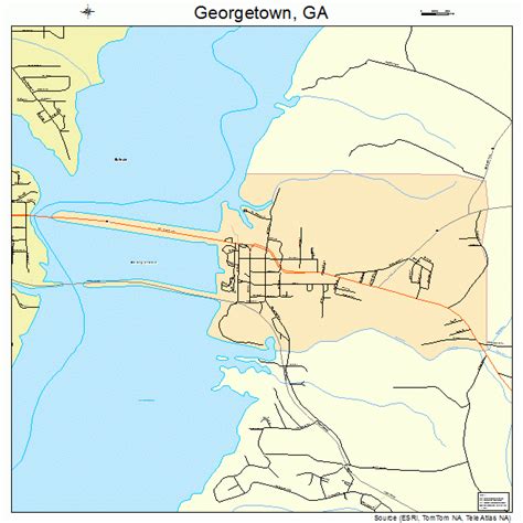 Georgetown Georgia Street Map 1332524