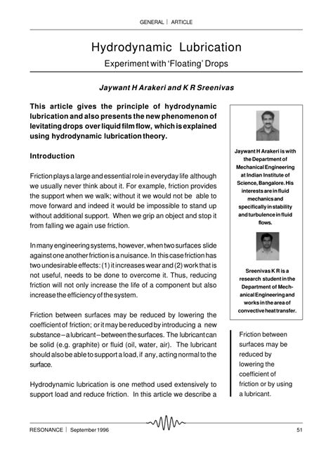 (PDF) Hydrodynamic lubrication