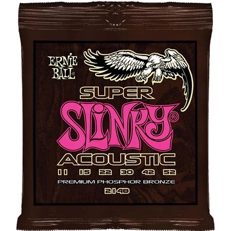 Ernie Ball 2148 Super Slinky Phosphor Bronze Acoustic Guitar Strings ...